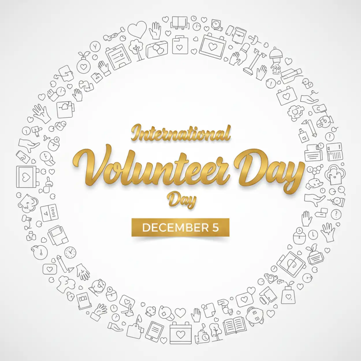 international volunteer day logo png transparent