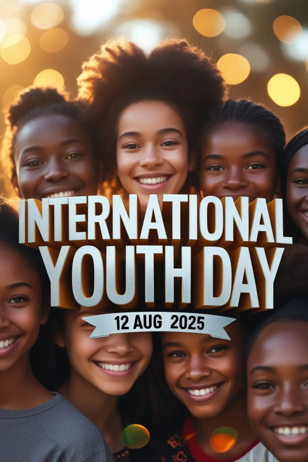 International Youth Day 2025 black and white image