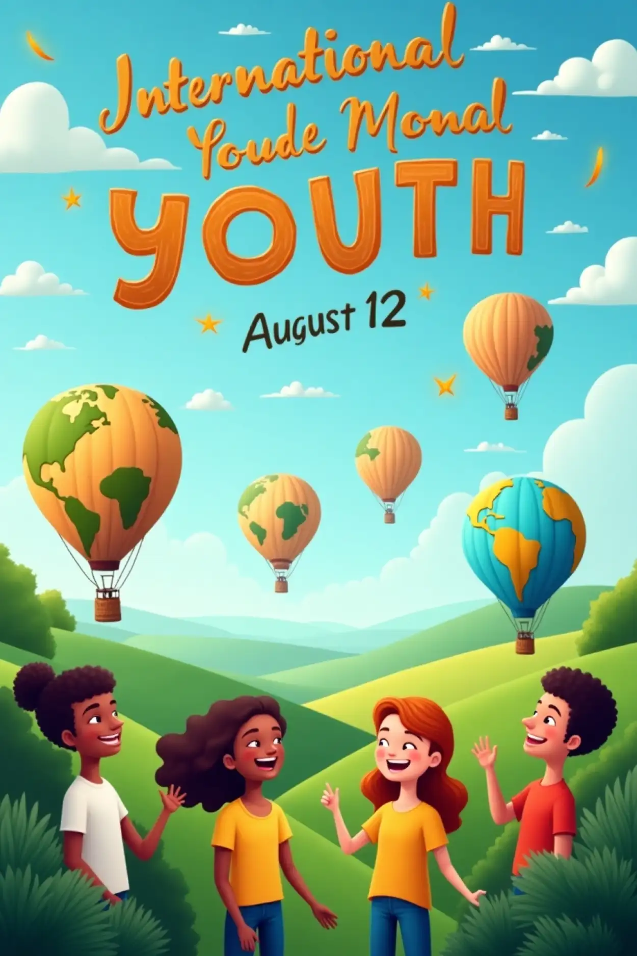 international youth day 2025 theme poster