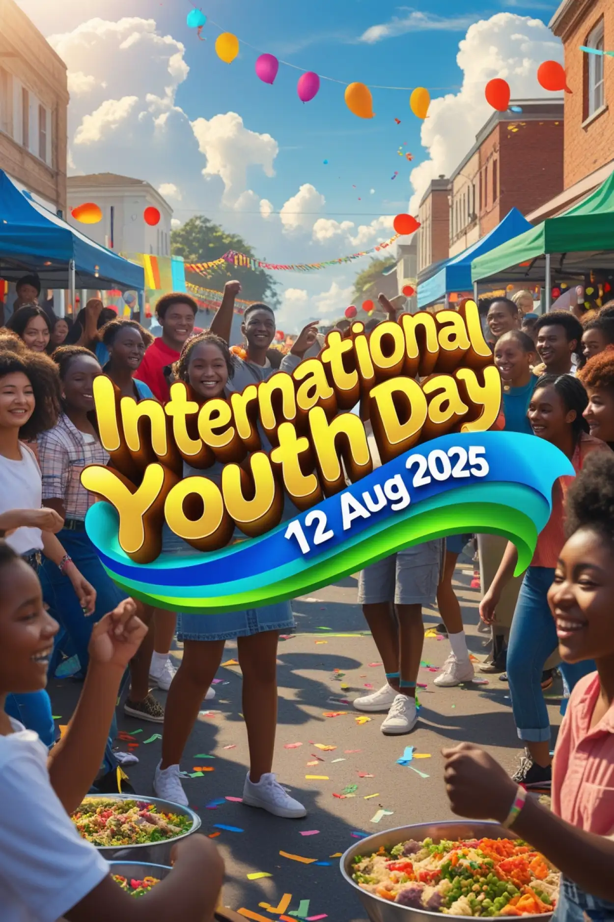International Youth Day 2025 vector