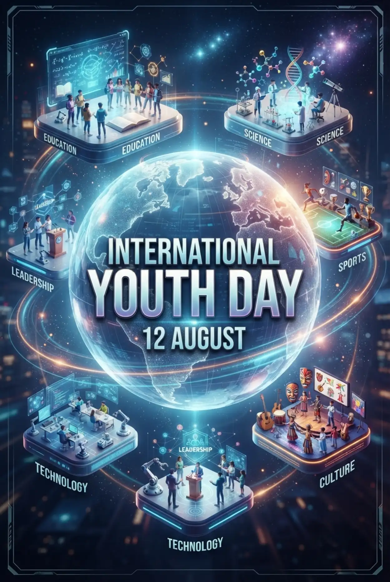 Free Download International Youth Day 2026 Background - High Quality International Youth Day 2026 Background Image