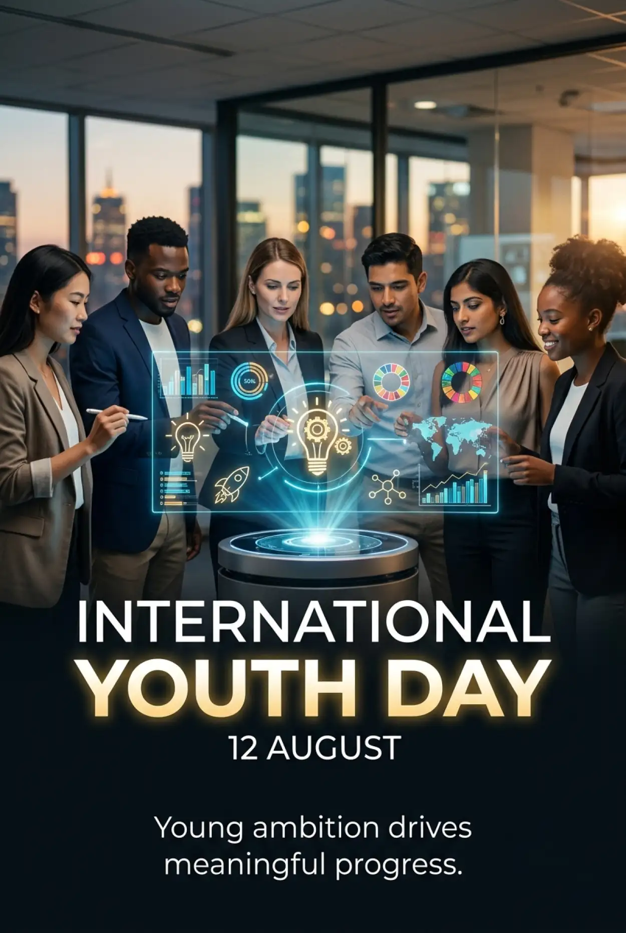 Free Download International Youth Day 2026 Linkedin Post - High Quality International Youth Day 2026 Image