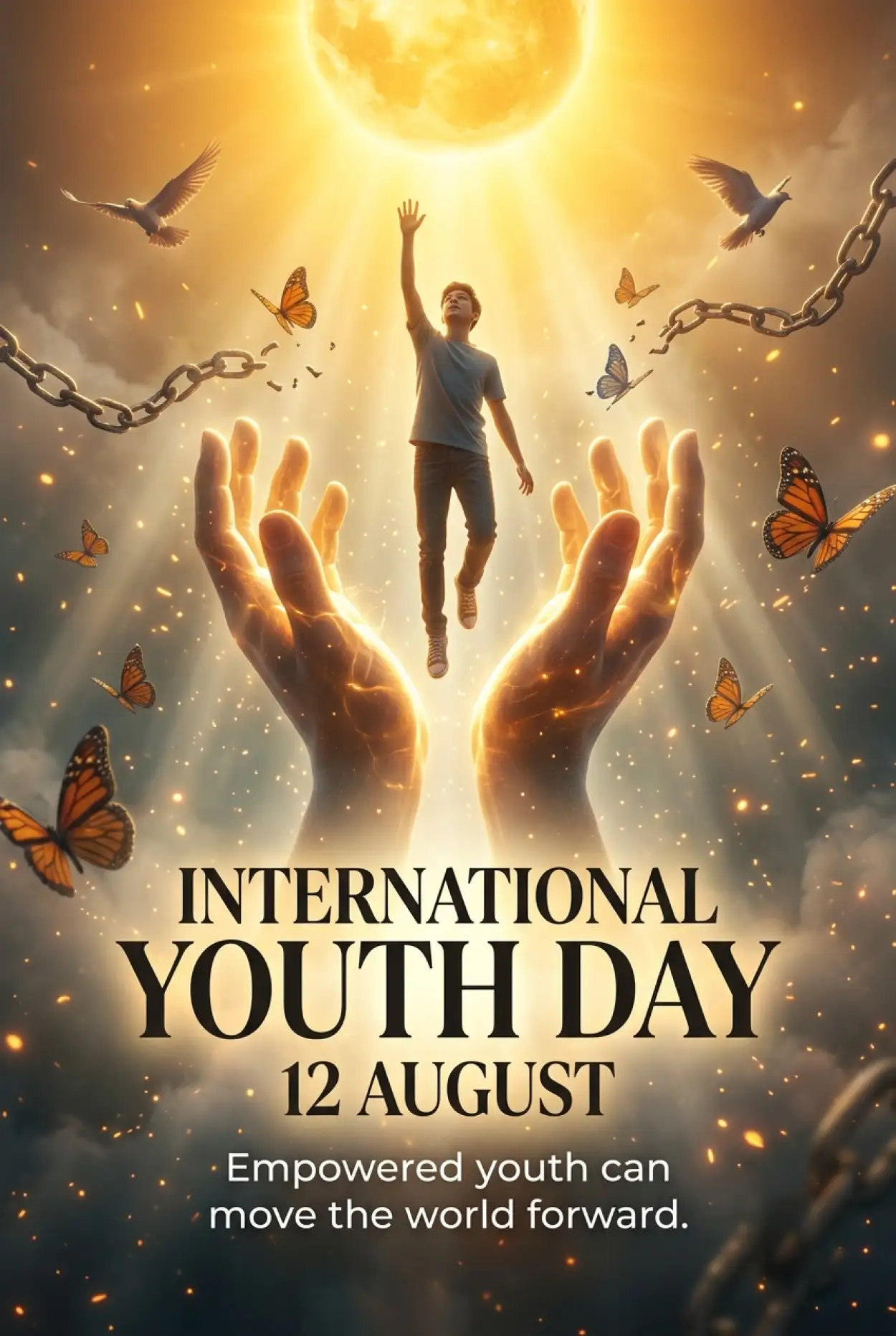 Free Download International Youth Day 2026 Motivational Quotes - High Quality International Youth Day 2026 Image