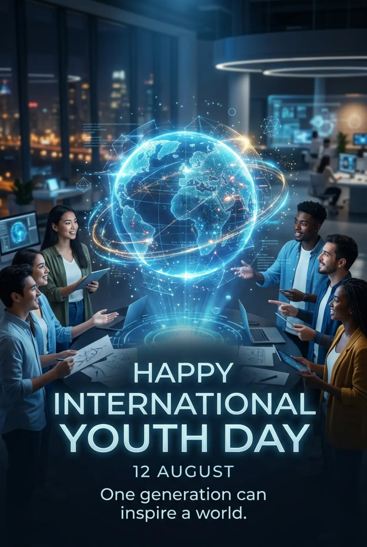 Free Download International Youth Day 2026 Whatsapp Status - High Quality International Youth Day 2026 Image