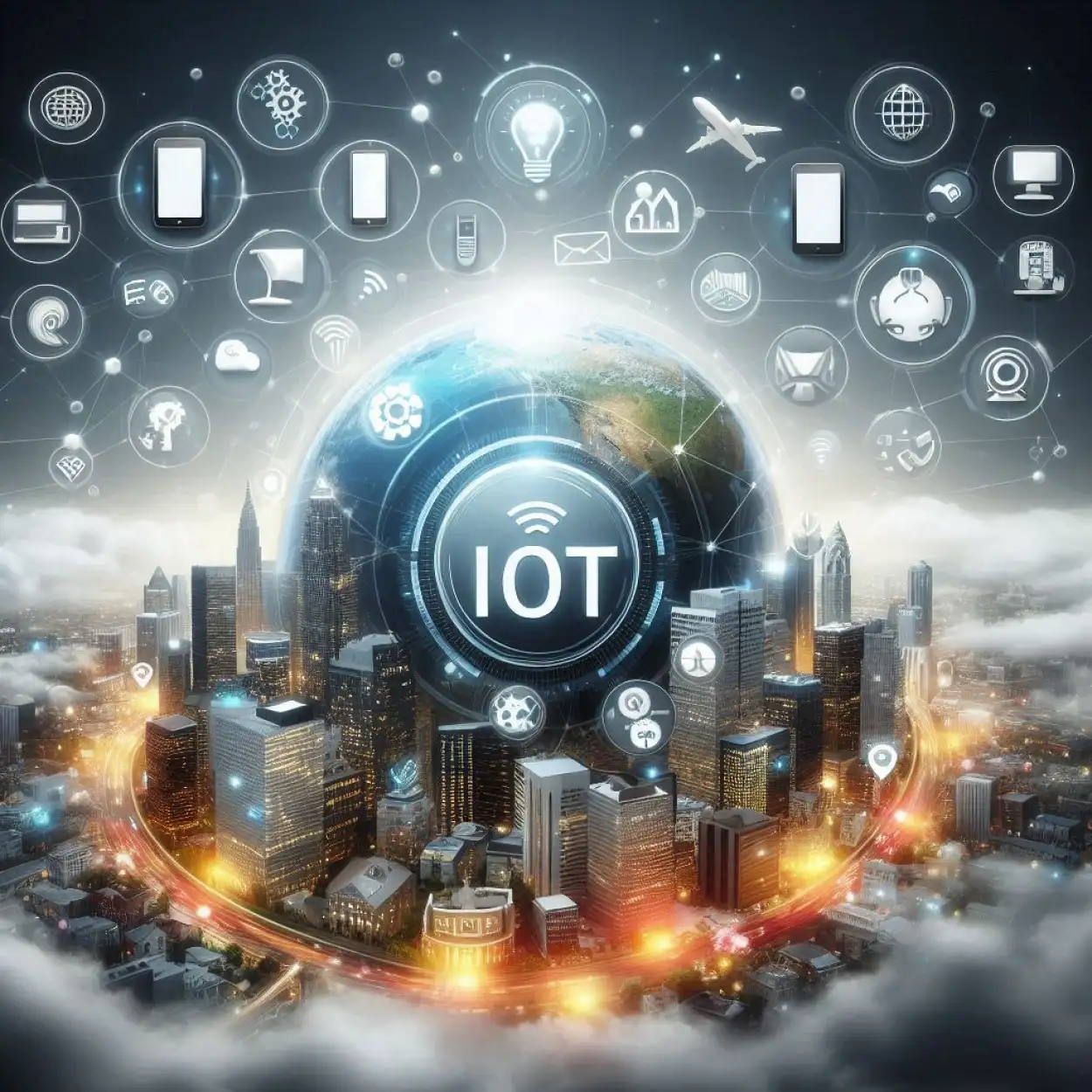 Free Download Internet Of Things (IoT) Technology Background With Smart Devices - High Quality Technology Background Background
