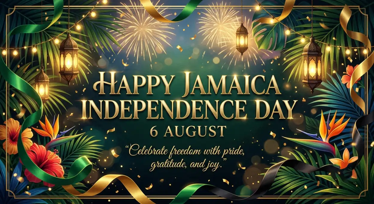Free Download Jamaica Independence Day 2026 Border Design - High Quality Jamaica Independence Day 2026 Image