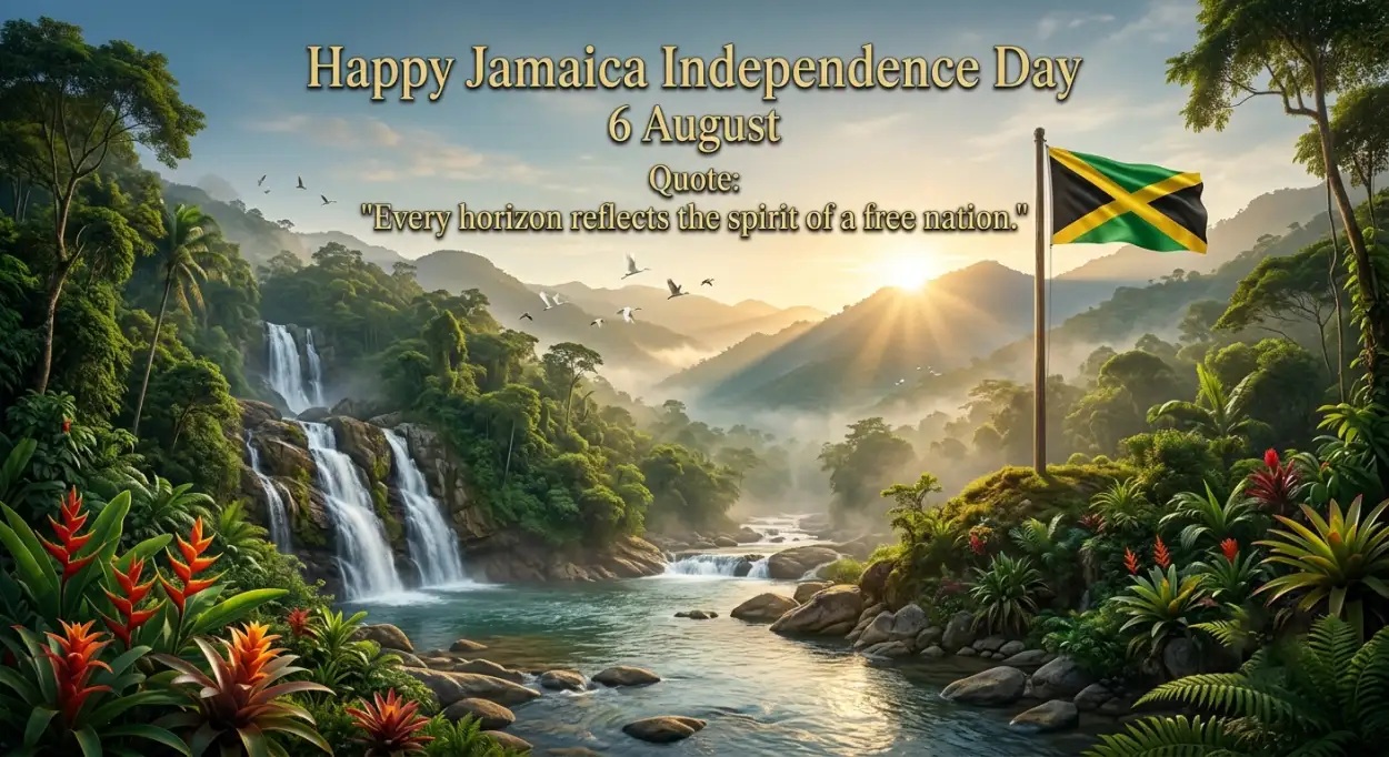 Free Download Jamaica Independence Day 2026 Certificate Background - High Quality Jamaica Independence Day 2026 Background Image