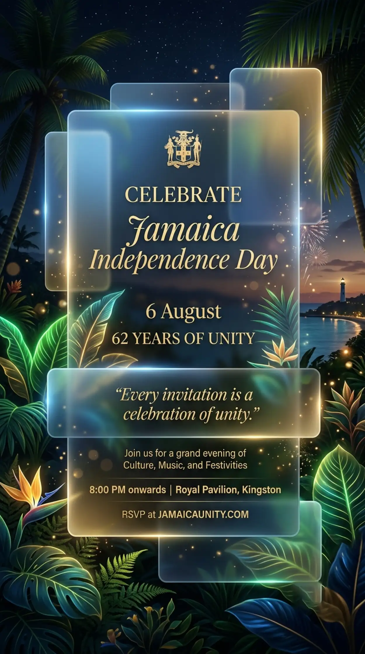 Free Download Jamaica Independence Day 2026 Digital Invitation - High Quality Jamaica Independence Day 2026 Image