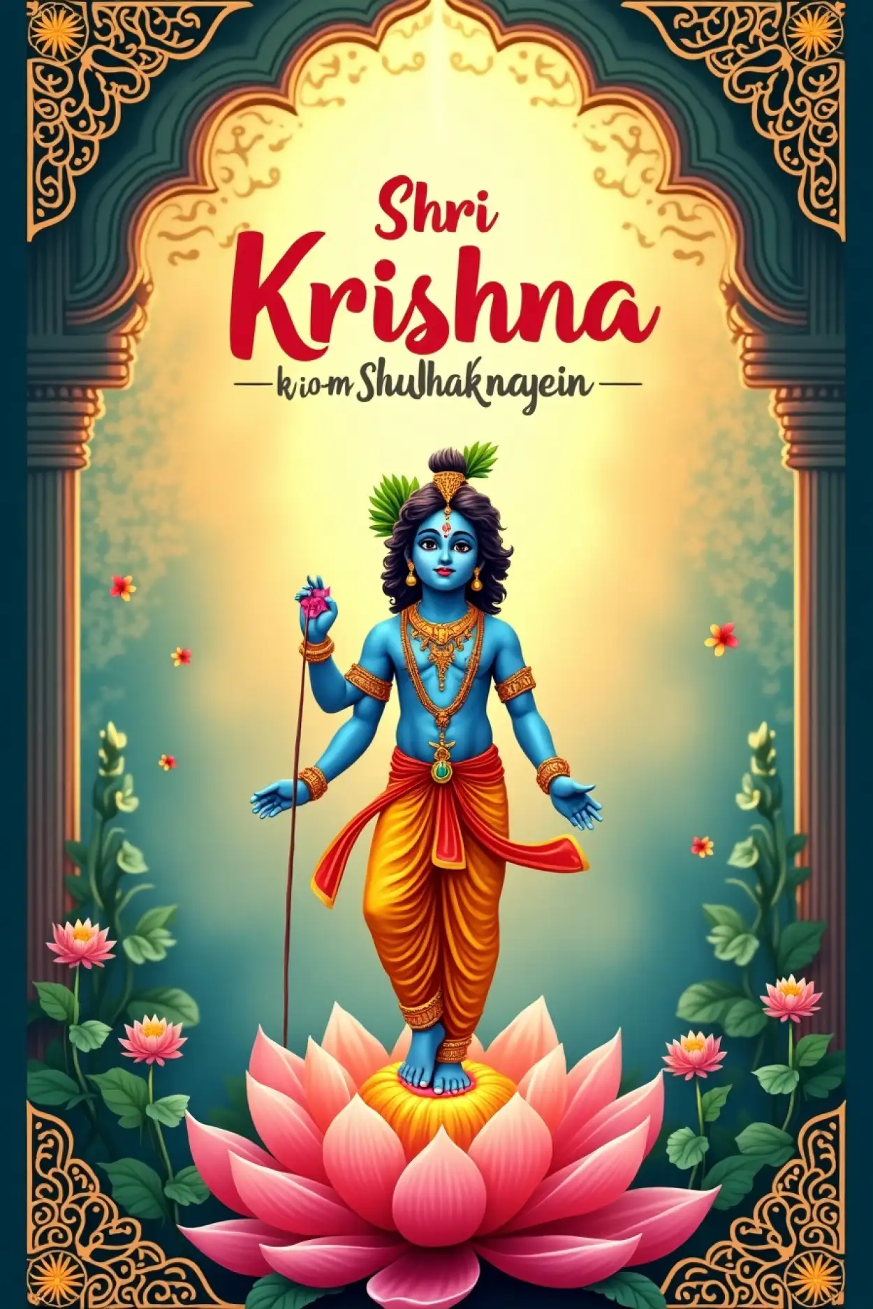 janmashtami flex banner background image