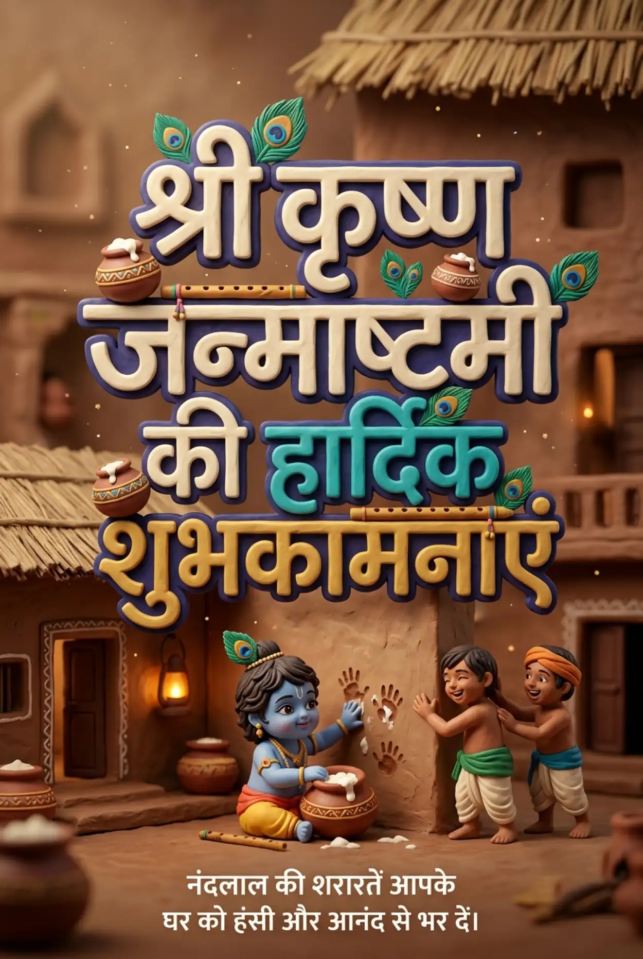 Free Download Janmashtami Ki Hardik Shubhkamnaye Hindi Message - High Quality Shri Krishna Janmashtami Ki Hardik Shubhkamnaye In Hindi Image