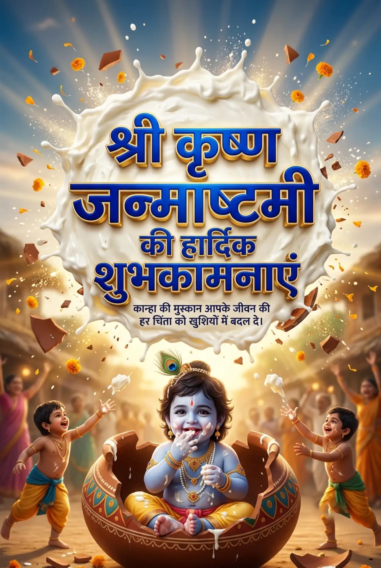 Free Download Janmashtami Ki Hardik Shubhkamnaye In Hindi - High Quality Shri Krishna Janmashtami Ki Hardik Shubhkamnaye In Hindi Image