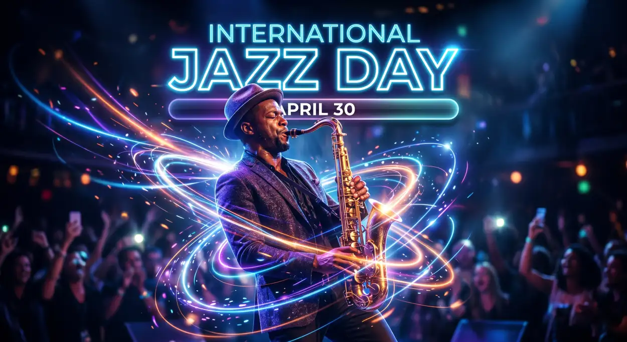 Free Download Jazz Day Commercial Poster Design - High Quality International Jazz Day 2026 Image