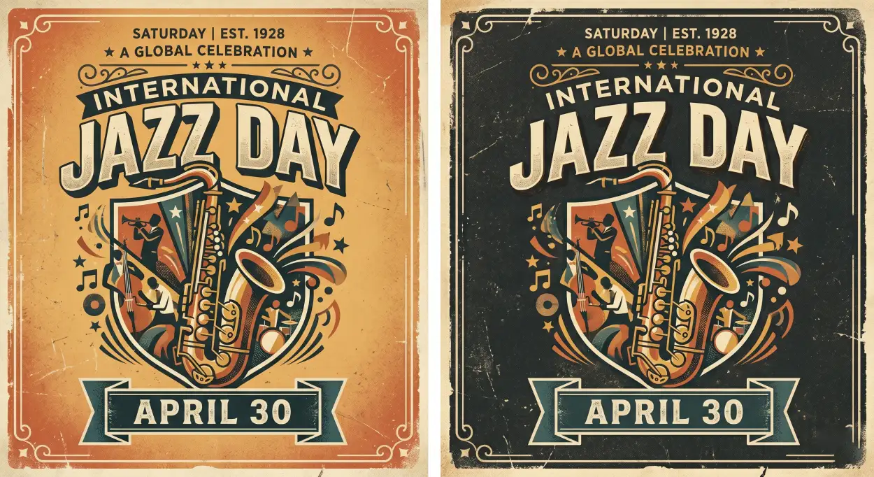 Free Download Jazz Day Flyer Design 2026 - High Quality International Jazz Day 2026 Image