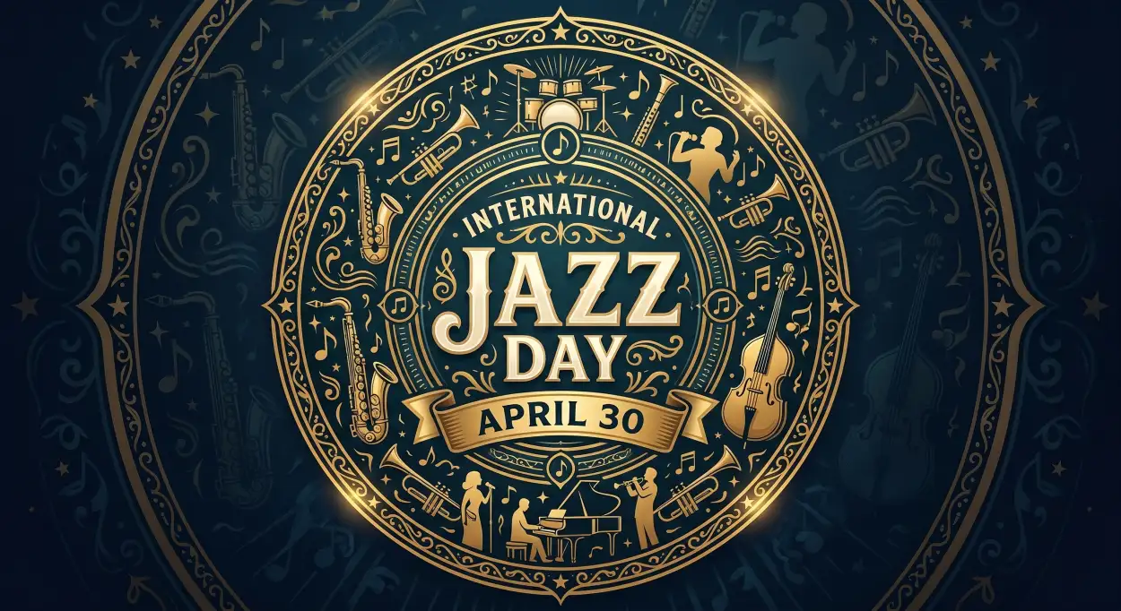 Free Download Jazz Music Theme Graphic Pack - High Quality International Jazz Day 2026 Image