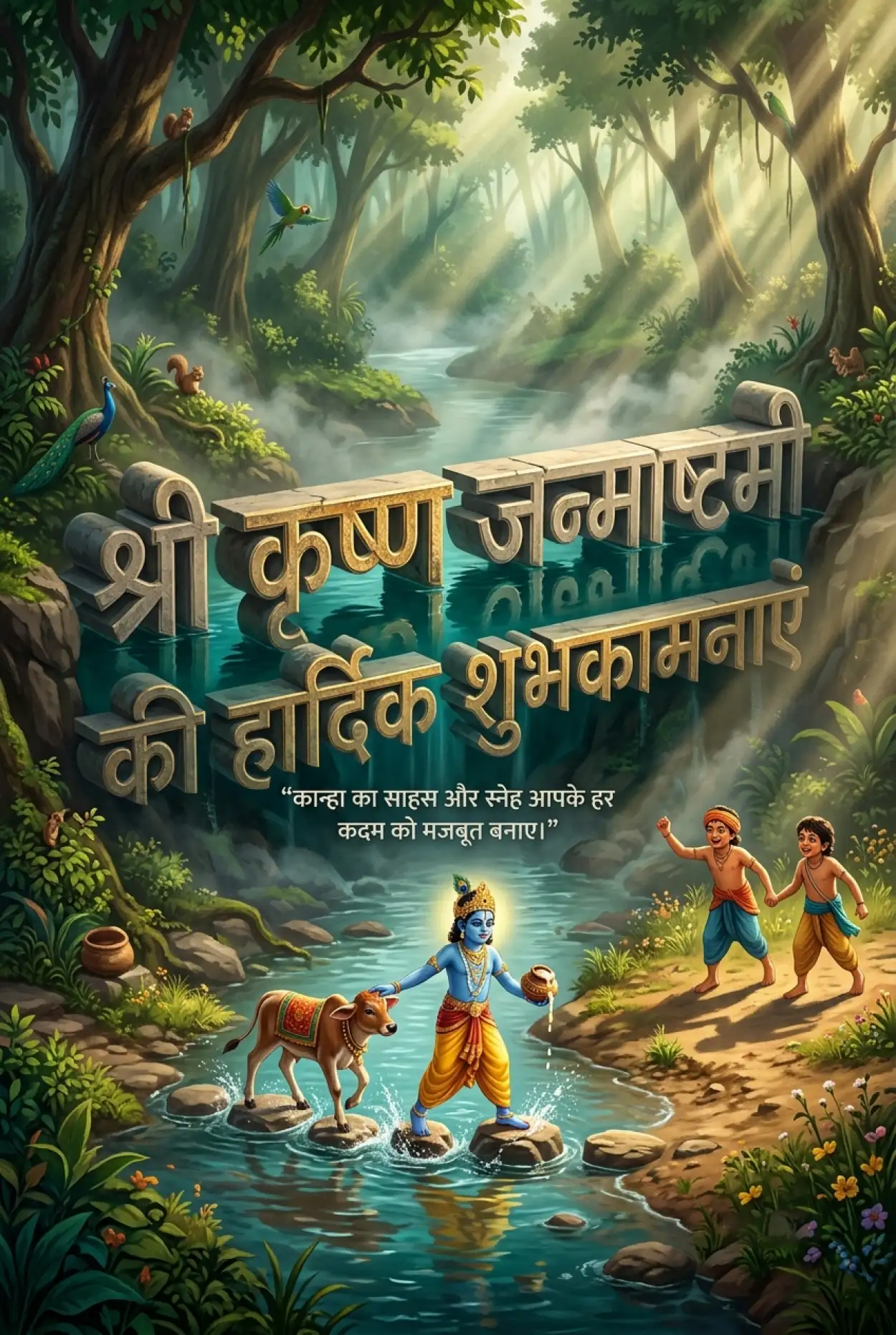 Free Download Kanha Ji Janmashtami Shubhkamnaye Images - High Quality Shri Krishna Janmashtami Ki Hardik Shubhkamnaye In Hindi Image
