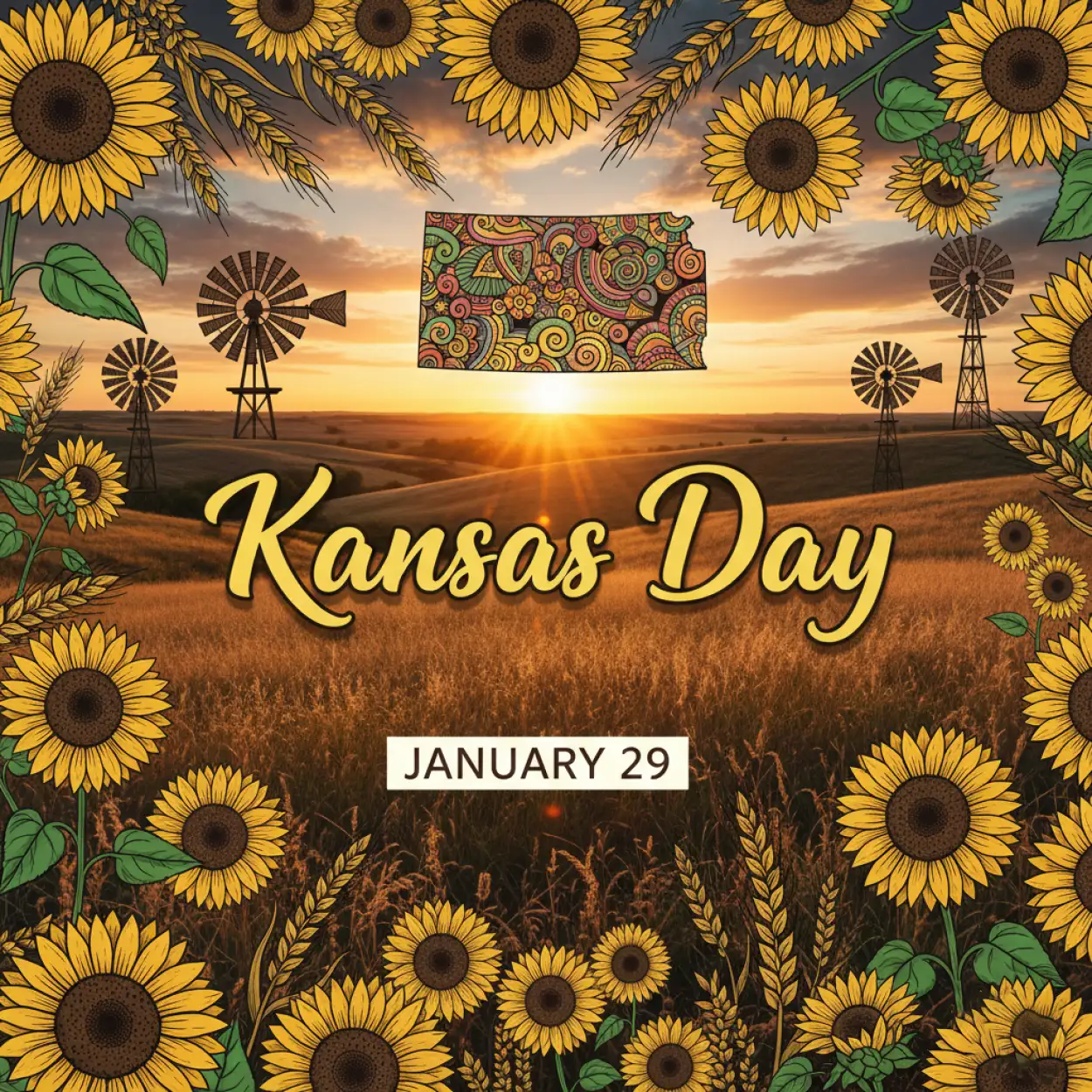 kansas day creative artwork
