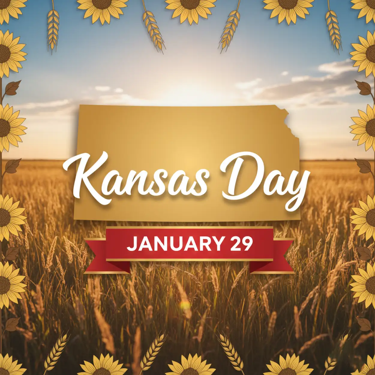 kansas day digital banner