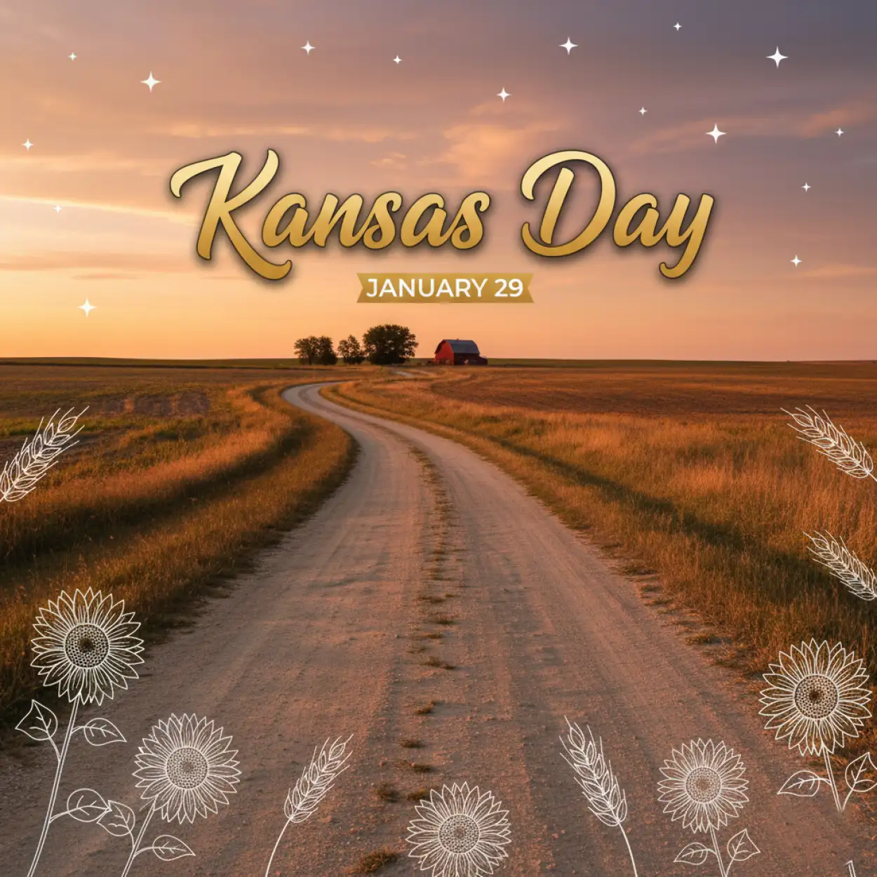 kansas day greeting card