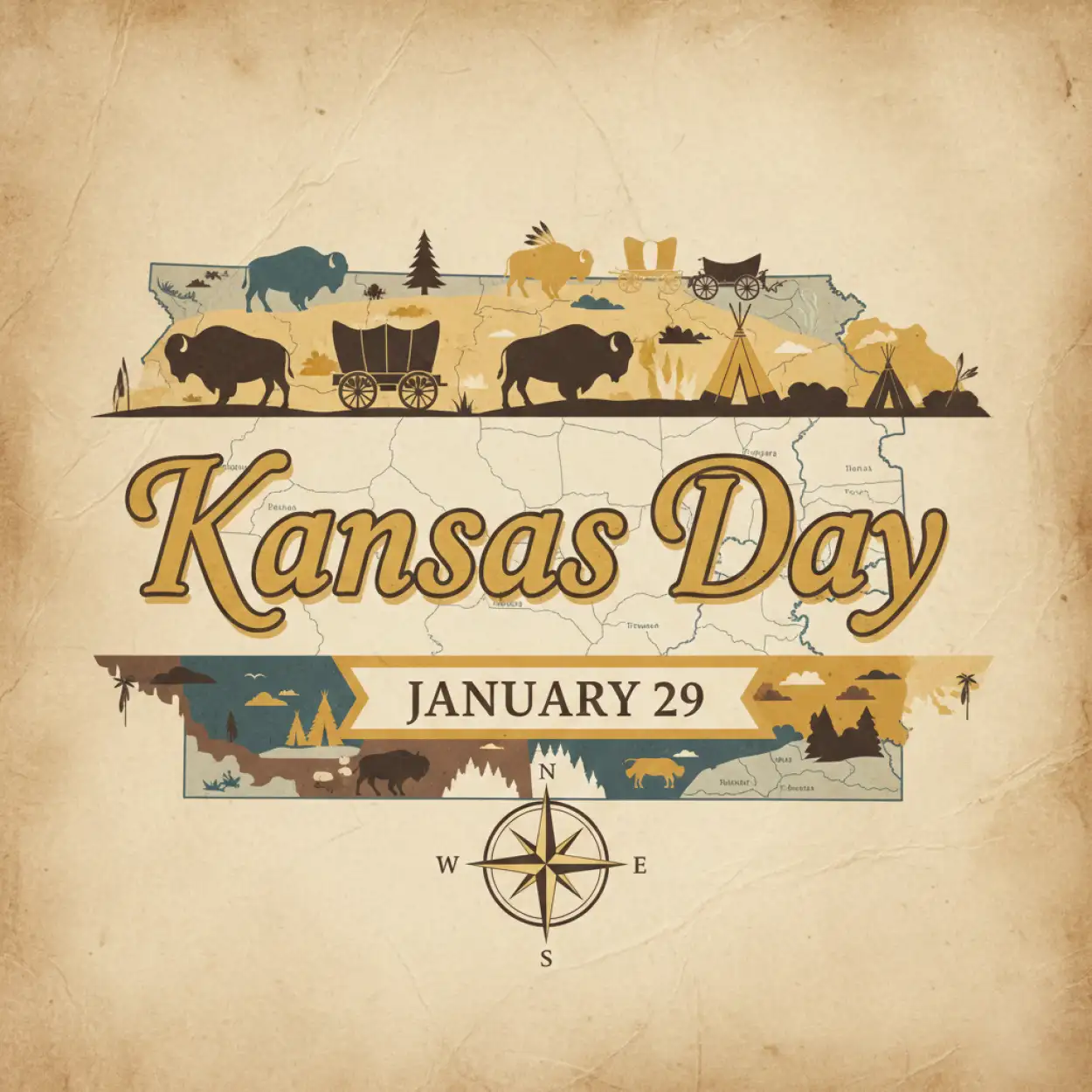 kansas day heritage poster