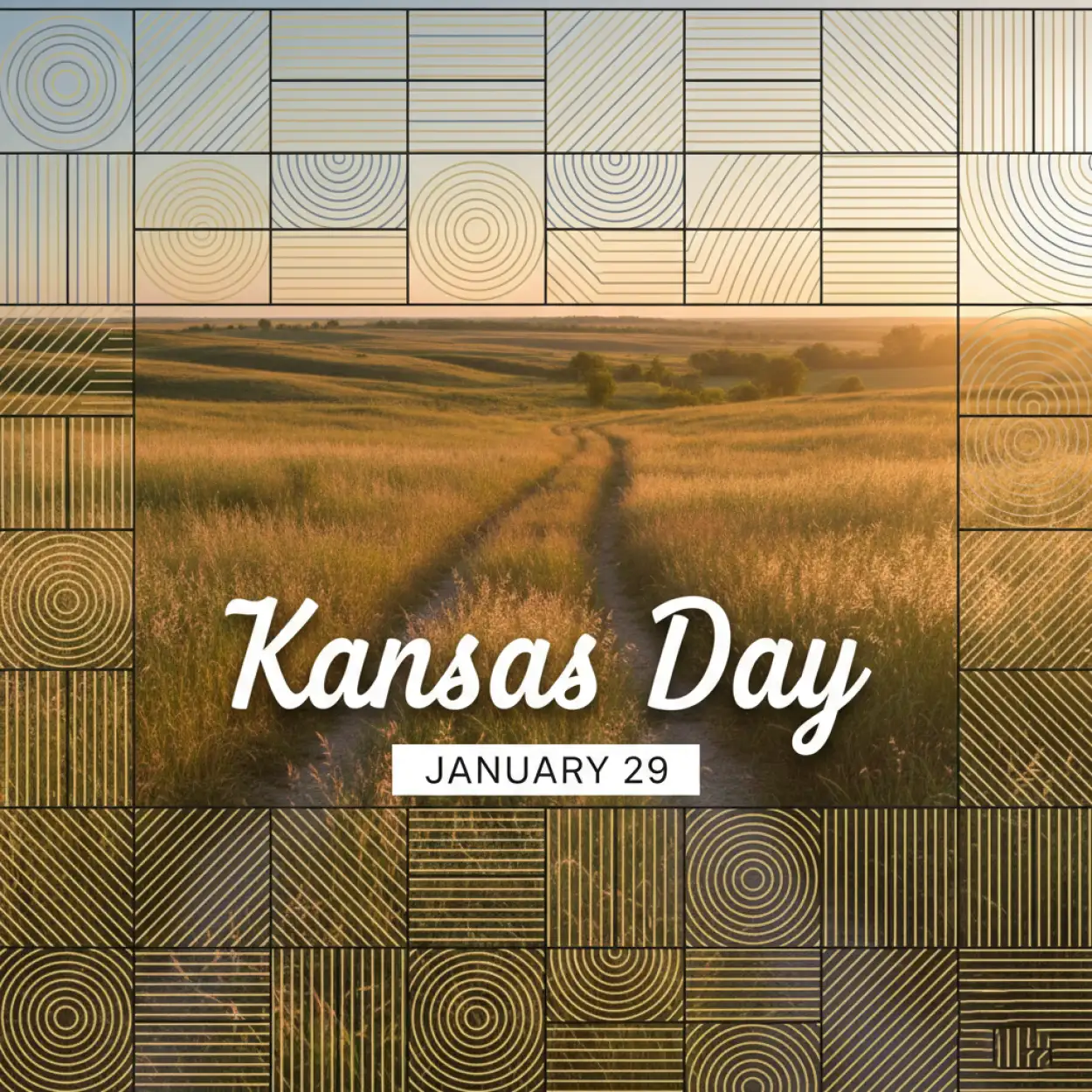 kansas day landscape illustration