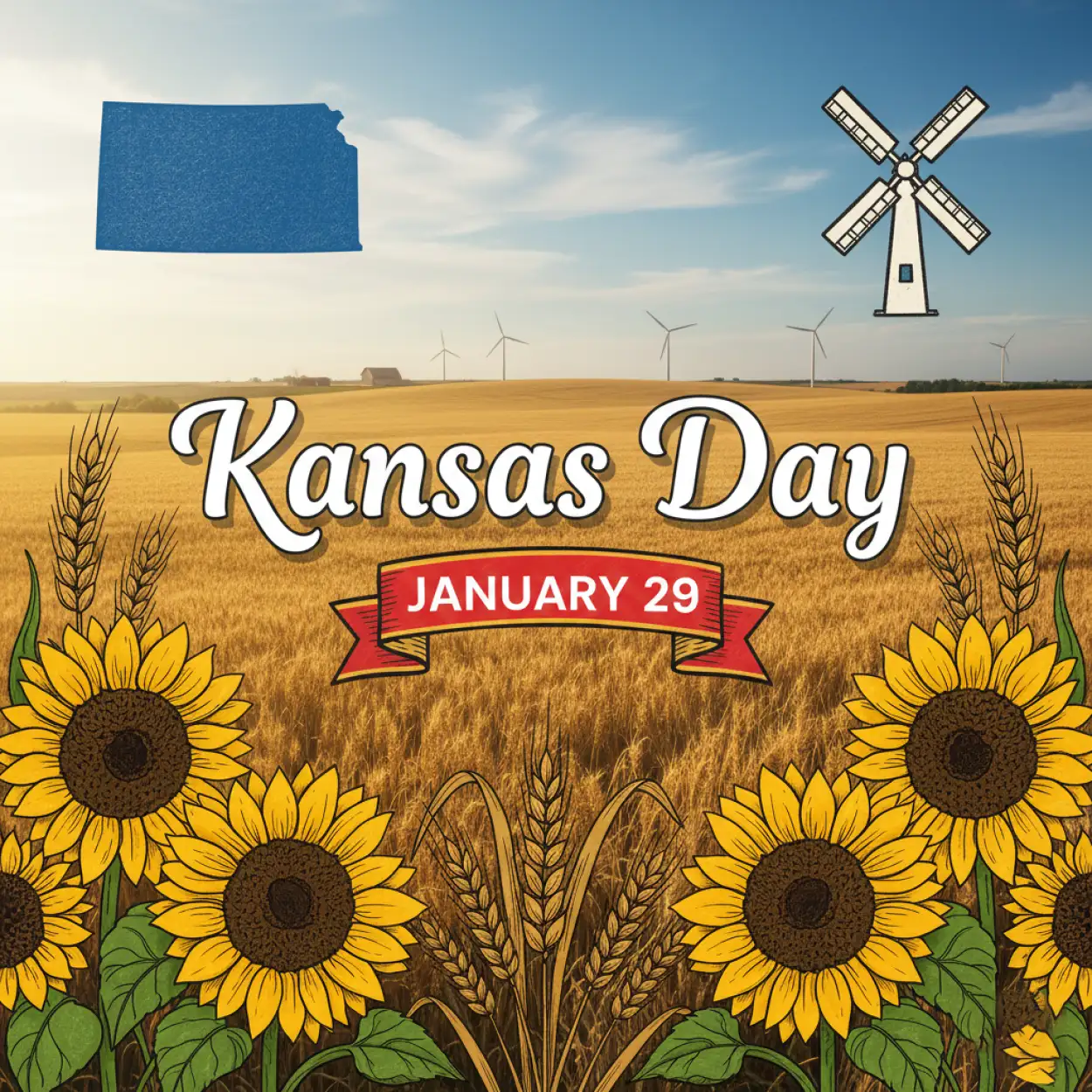 kansas day marketing poster
