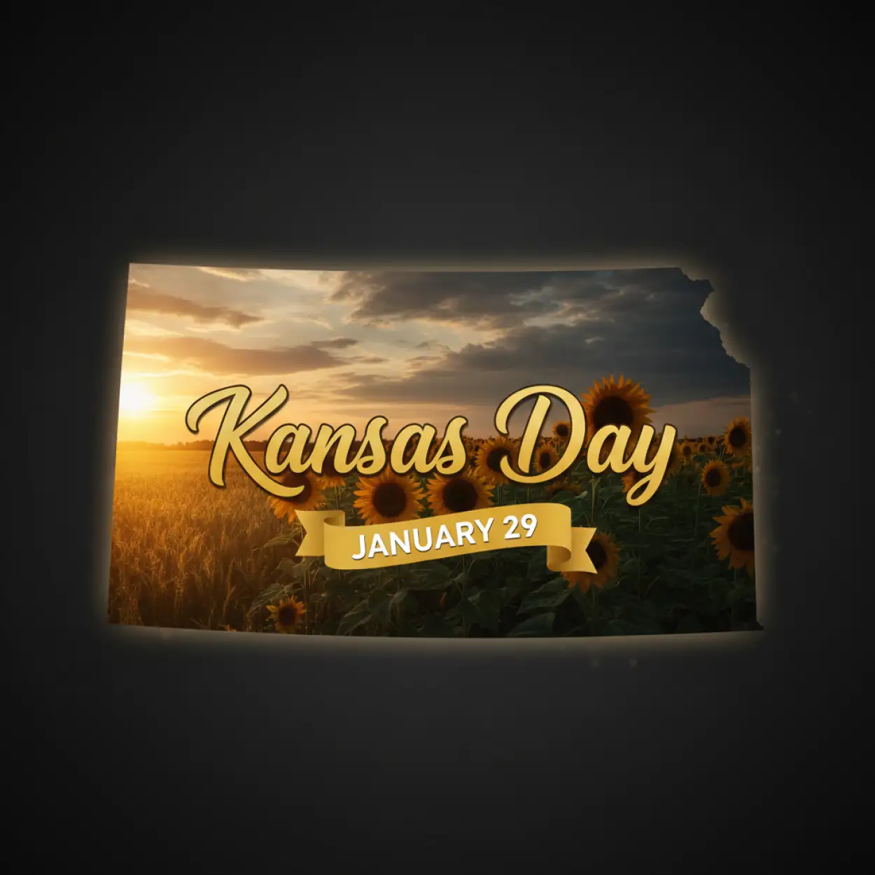 kansas day modern banner