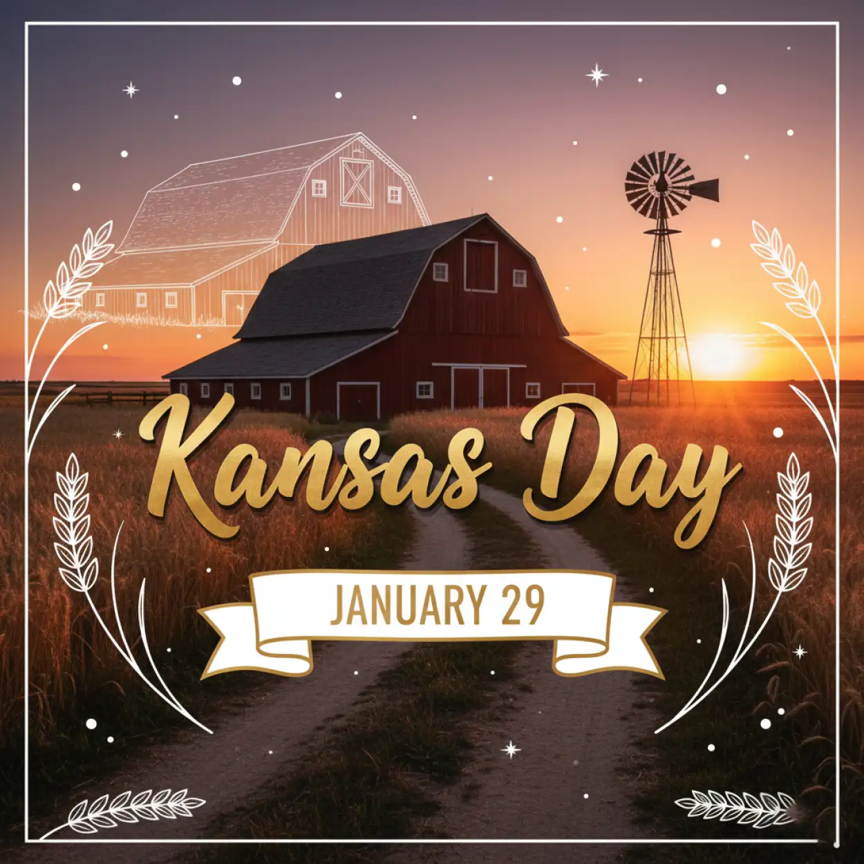 kansas day vector illustration