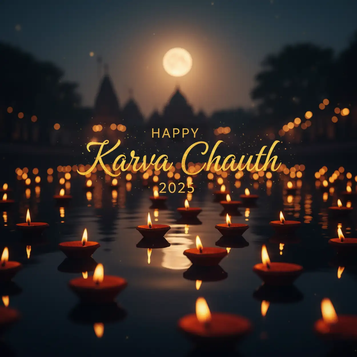 karva chauth 2025 romantic couple ai art