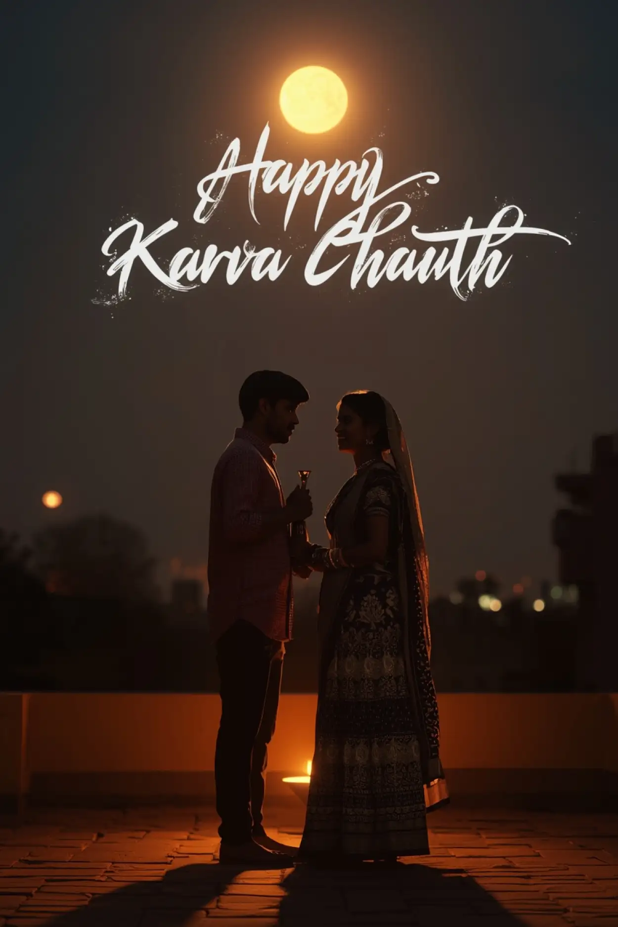 Free Download Karva Chauth Family Celebration Picture 2025 - High Quality Happy Karva Chauth Background