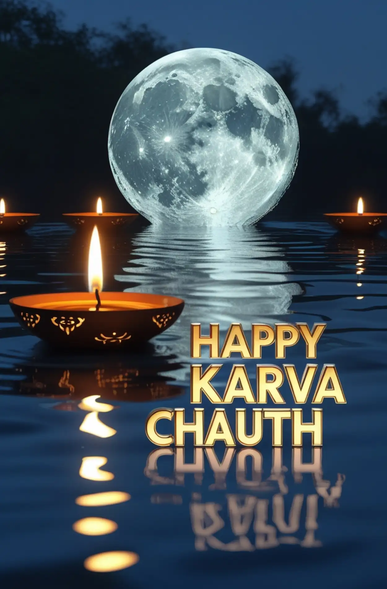 Free Download Karva Chauth Poster Design For Shop Or Boutique - High Quality Happy Karva Chauth Background