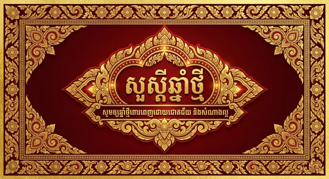 Free Download Khmer New Year 2026 Banner Png - High Quality Khmer New Year Wishes Poster 2026 Transparent PNG