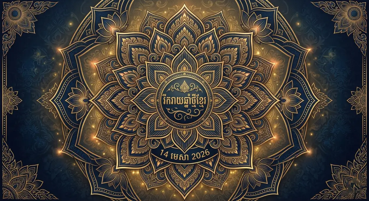 Free Download Khmer New Year Celebration Background Hd - High Quality Khmer New Year Wishes Poster 2026 Background Image