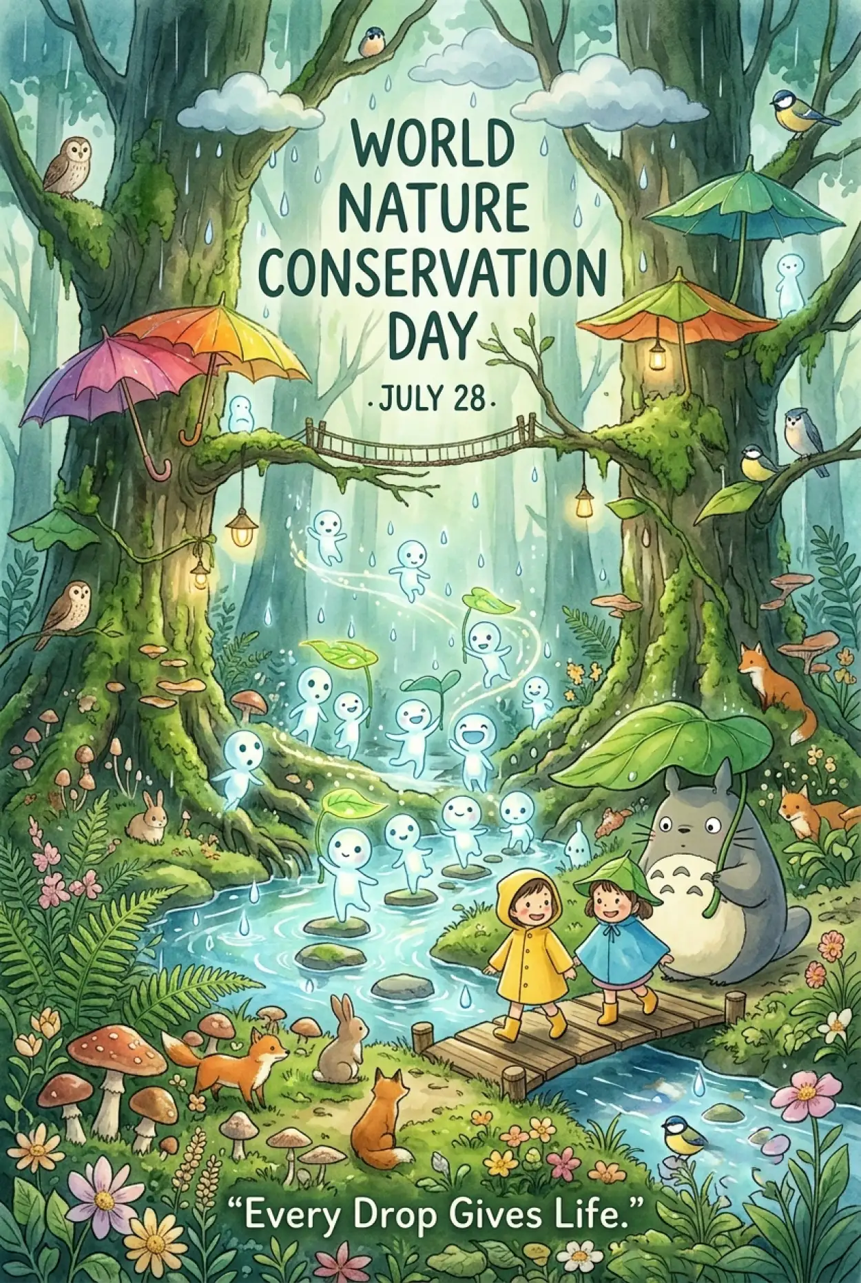 Free Download Kids Nature Conservation Poster - High Quality World Nature Conservation Day 2026 Image