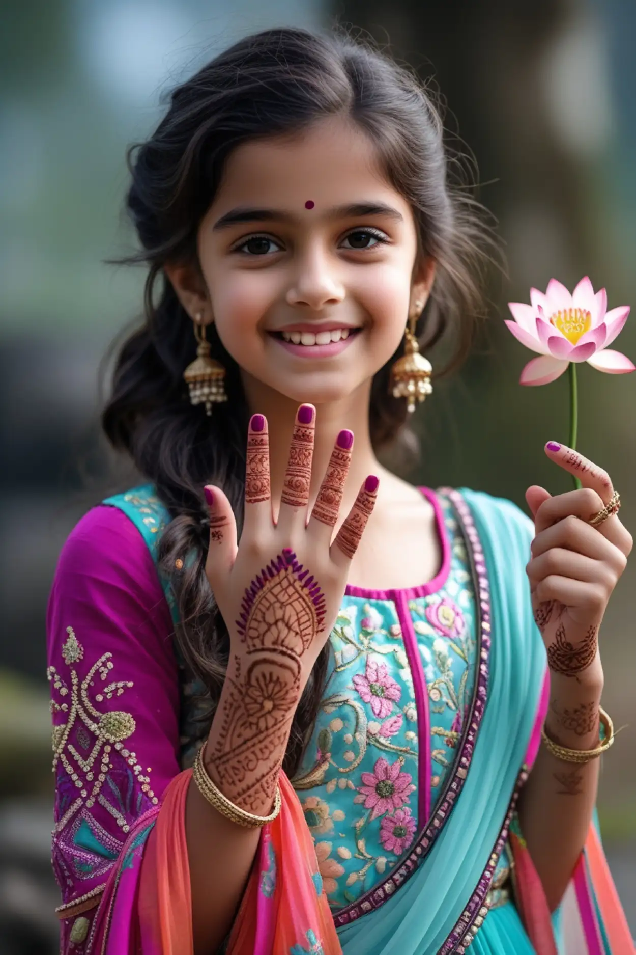 kids teej mehndi design 2025 new look