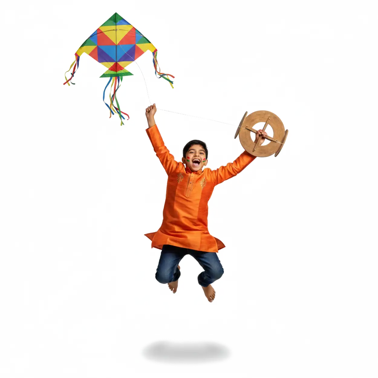 kite flying action pose png