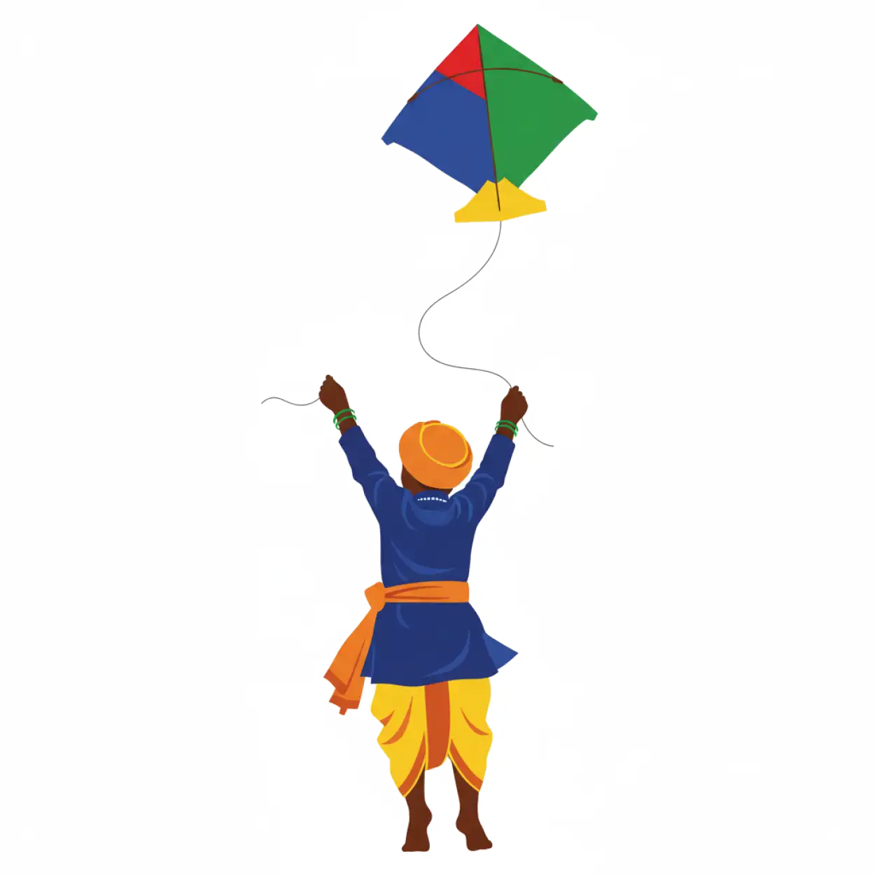 kite flying png for poster