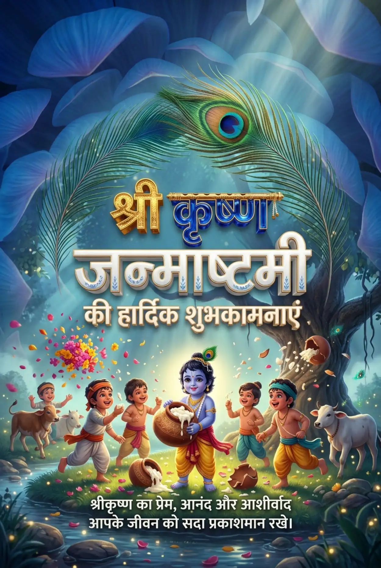 Free Download Krishna Janmashtami Ki Hardik Shubhkamnaye Images - High Quality Shri Krishna Janmashtami Ki Hardik Shubhkamnaye In Hindi Image