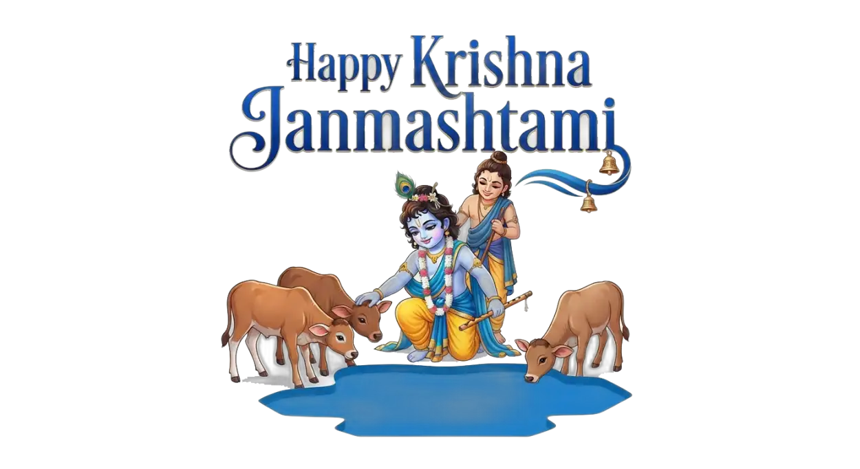 Free Download Krishna Janmashtami Png For Instagram Story 2026 - High Quality Krishna Janmashtami Png 2026 Transparent PNG