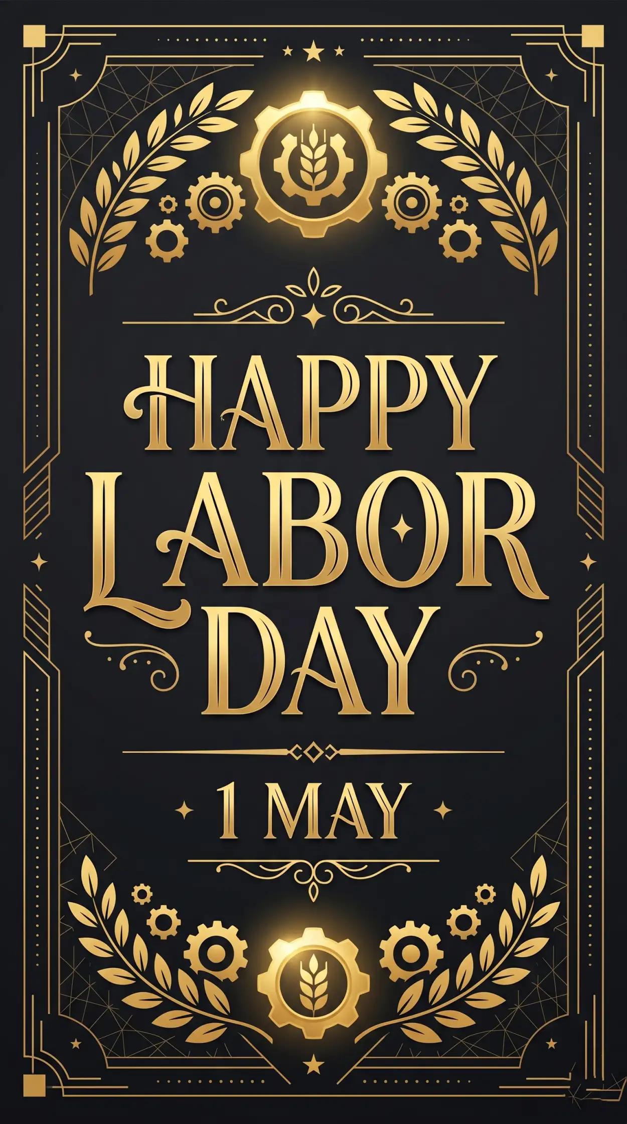 Free Download Labor Day Typography Poster Hd - High Quality International Labor Day Wishes 2026 Image