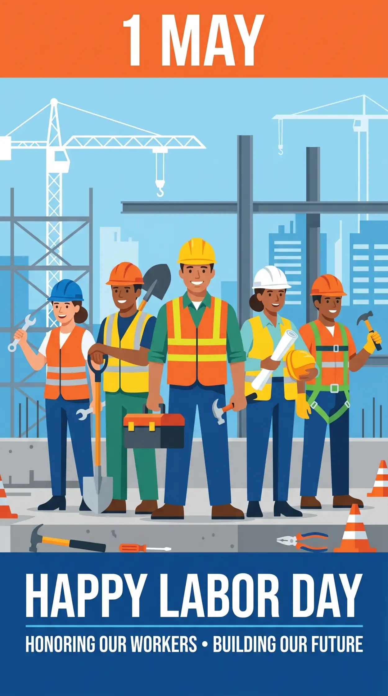 Free Download Labour Day Photo Hindi Text - High Quality International Labor Day Wishes 2026 Image