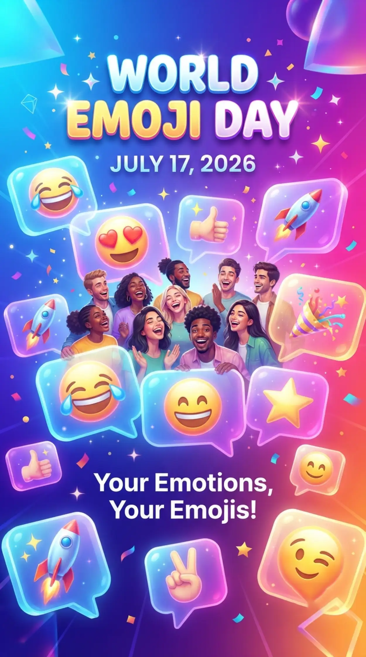 Free Download Latest Emoji Updates 2026 - High Quality World Emoji Day 2026 Image