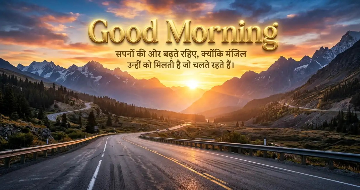 Free Download Latest Good Morning Quotes Hindi - High Quality Good Morning Motivational Quotes Hindi Image