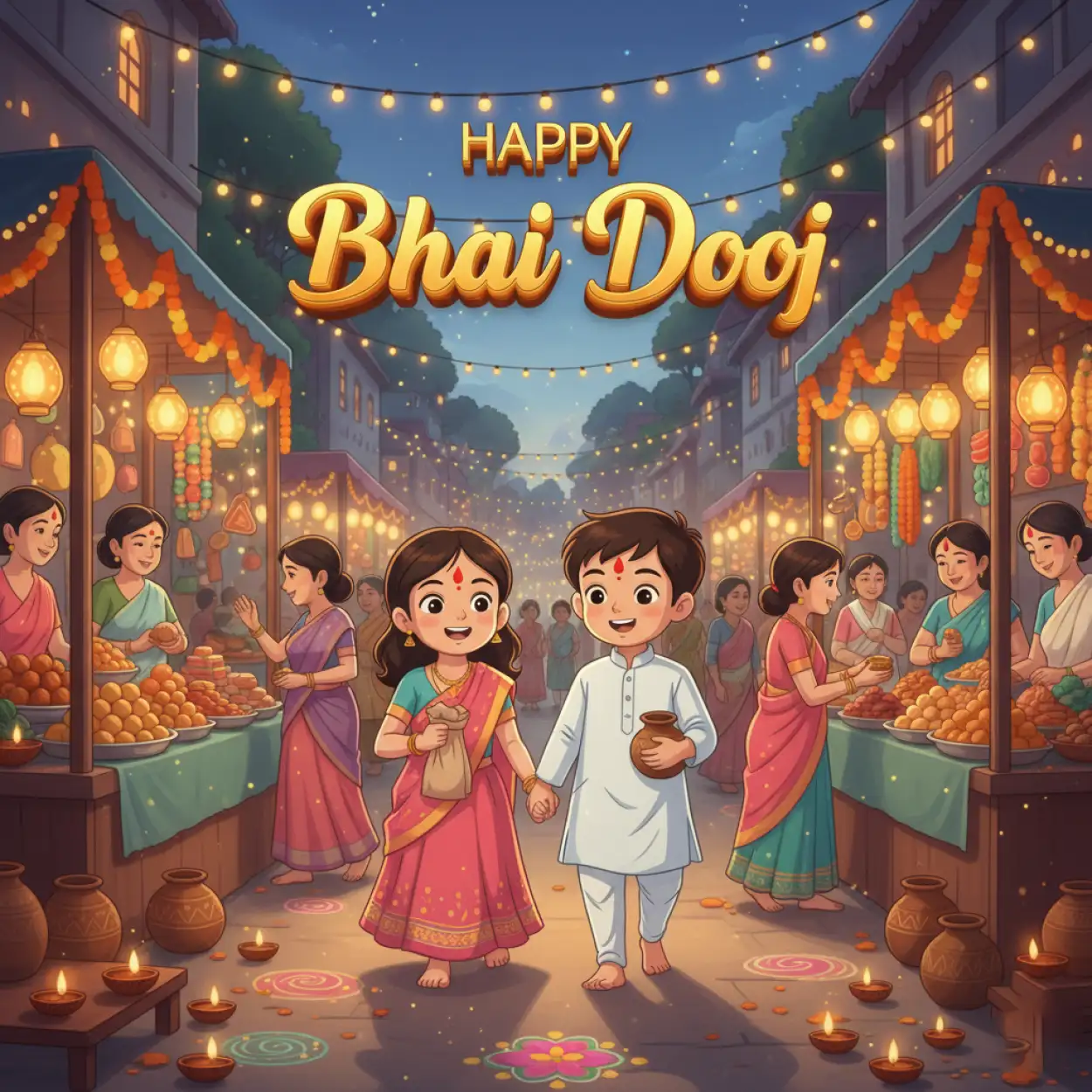 latest happy bhai dooj 2025 wishes photo for whatsapp