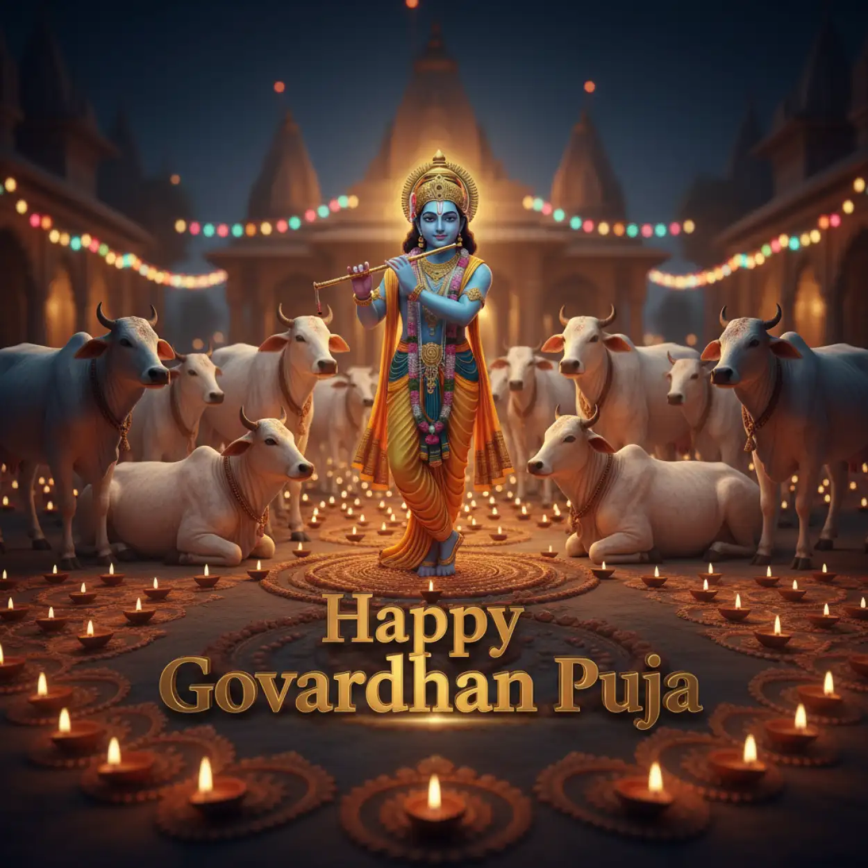 latest happy govardhan puja 2025 greetings and messages