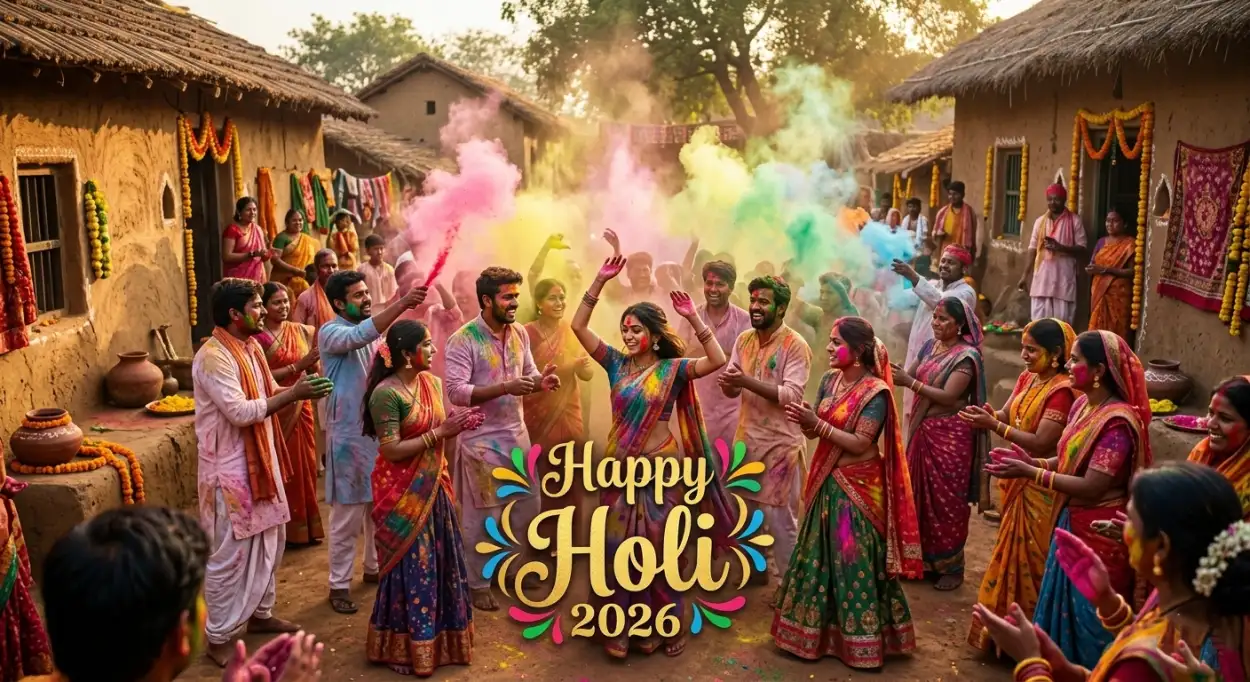 Free Download Latest Happy Holi Wishes 2026 For Facebook Post Caption - High Quality Happy Holi Wishes 2026 Image