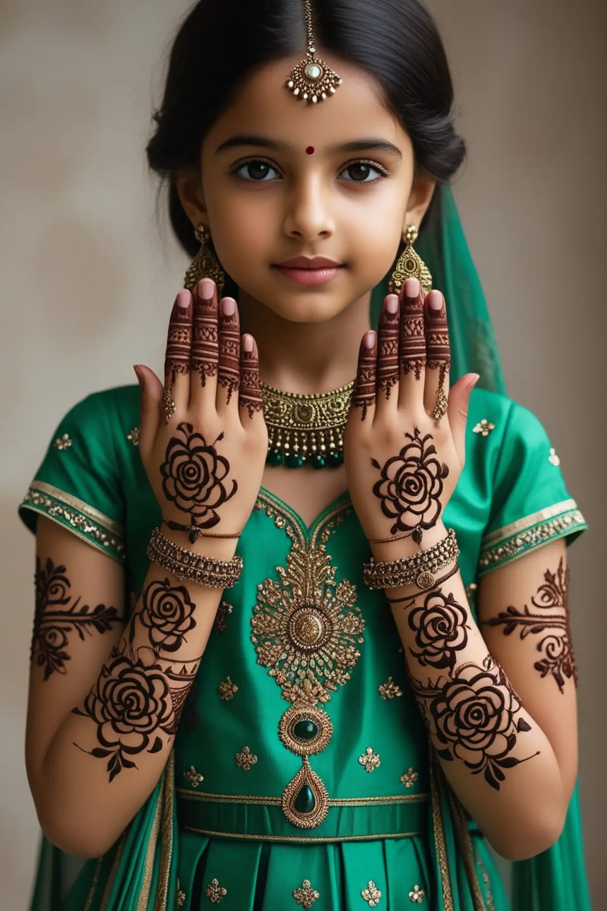 latest teej mehndi design 2025 with floral pattern