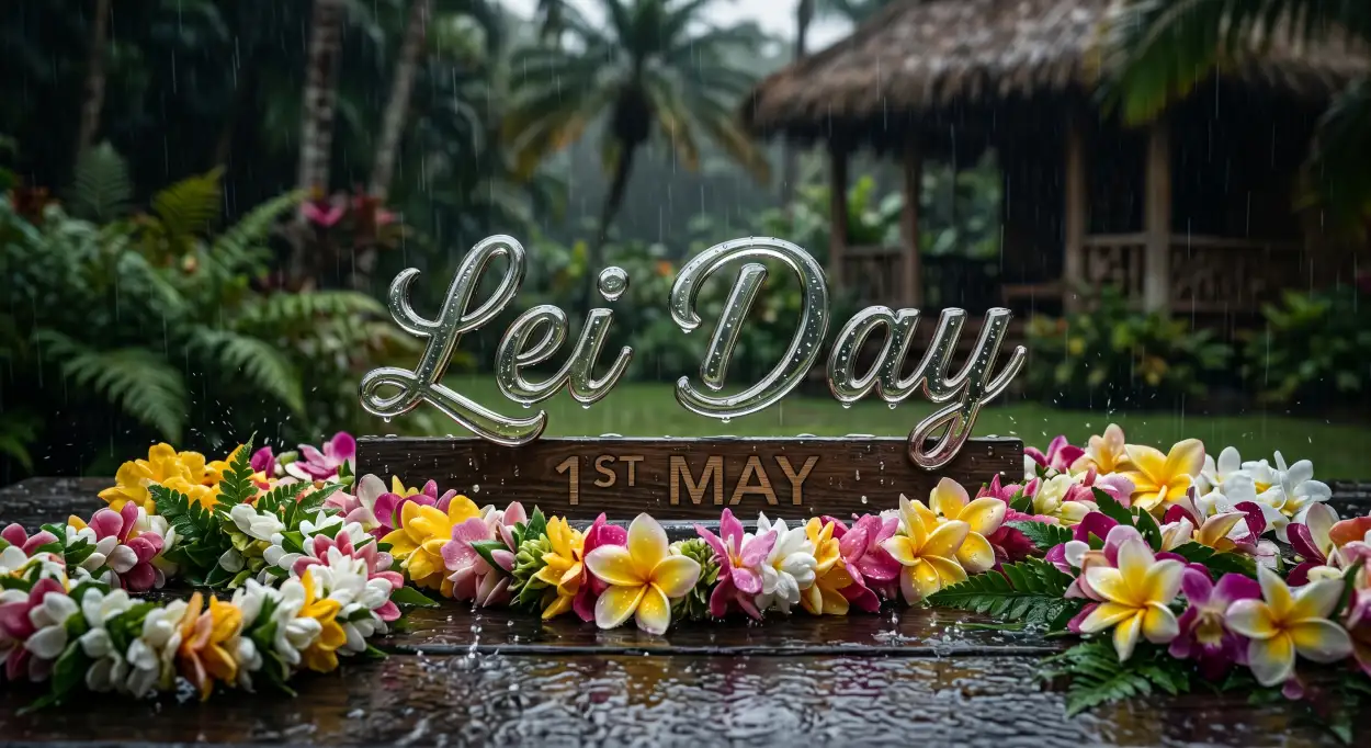 Free Download Lei Day 2026 Banner Design Png - High Quality Lei Day 2026 Transparent PNG