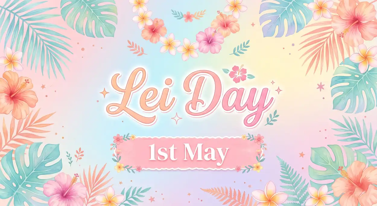 Free Download Lei Day 2026 Facebook Post Template - High Quality Lei Day 2026 Image