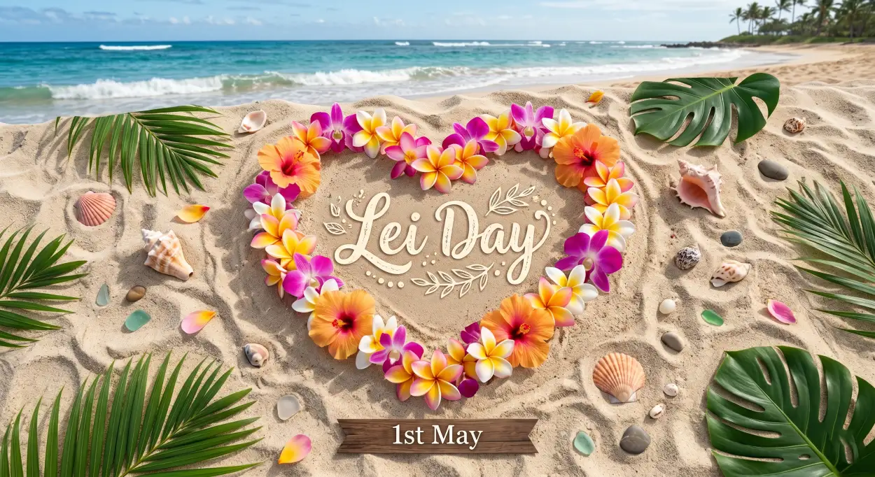 Free Download Lei Day 2026 Greeting Card Background - High Quality Lei Day 2026 Background Image