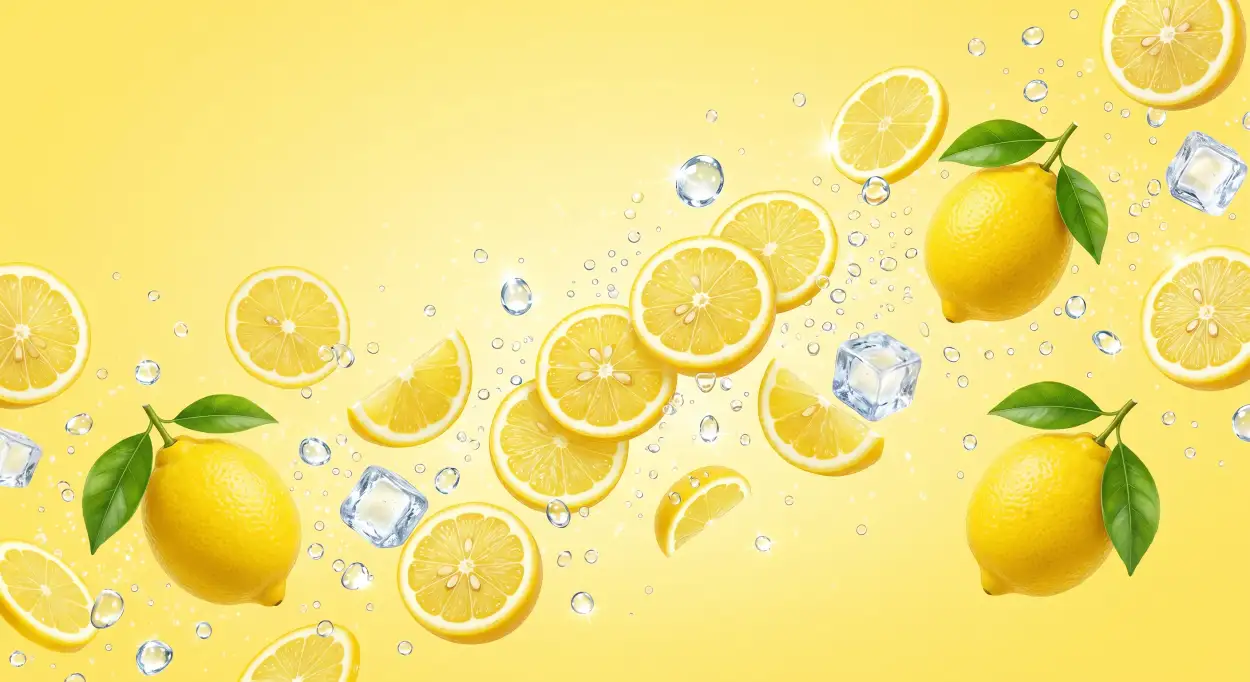 Free Download Lemon Juice Hd Banner Background - High Quality Lemon Juice Background Background Image